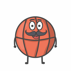 Cute Basket ball vector template design illustration
