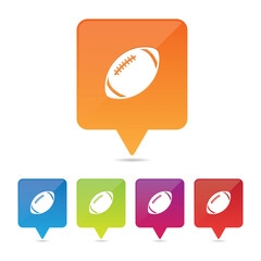 Colorful Set of American Football Pins