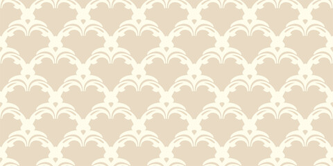 Fototapeta na wymiar background pattern with decorative ornaments on a beige background. Wallpaper texture for your design. Vector graphics