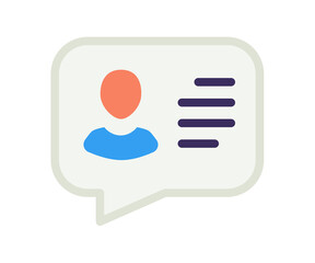 chat user bubble single single isolated icon with flat style