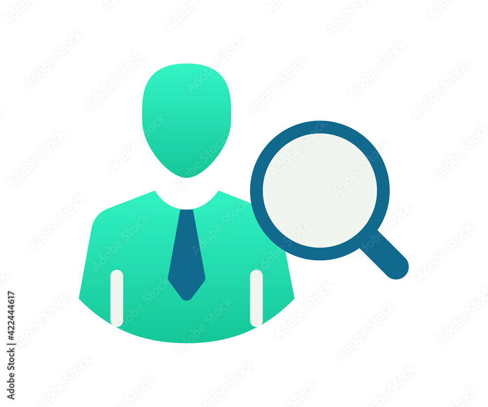 Poster find hiring employee single isolated icon with gradient style