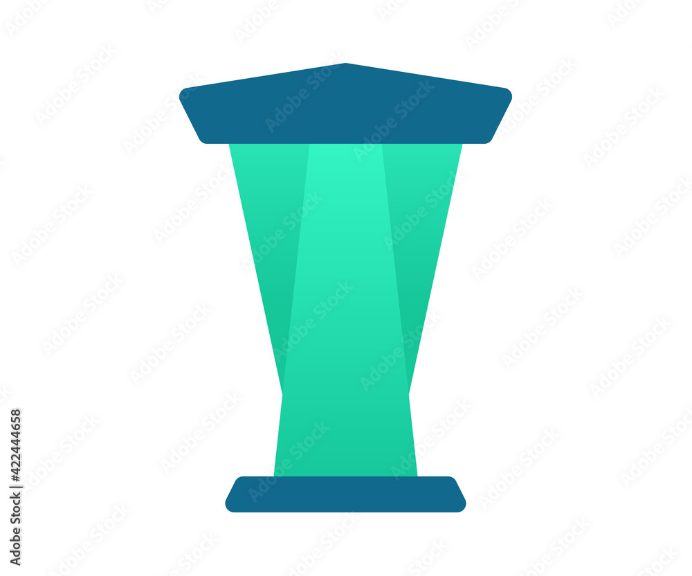 Aufkleber podium speech platform single isolated icon with gradient style