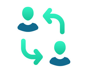 reshuffle switch replace single isolated icon with gradient style