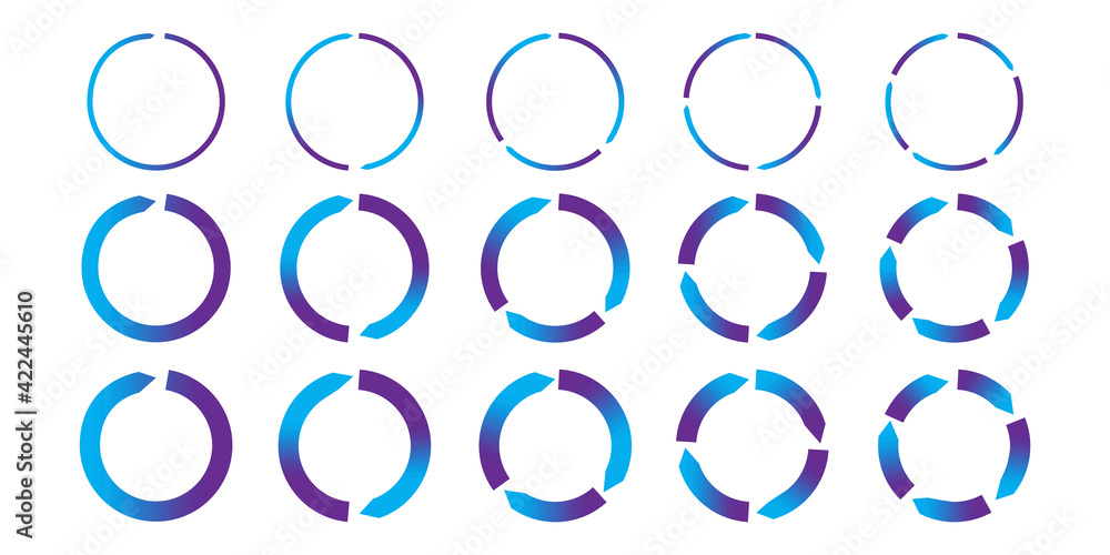 Poster cursor arrow icon set. abstract blue button. arrow vector collection. stock image.