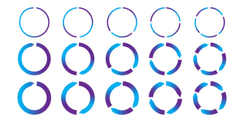 Cursor arrow icon set. Abstract blue button. Arrow vector collection. Stock image.