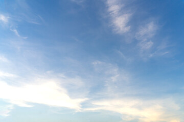 Beautiful clouds and blue sky. Soft sky with soft clouds background.