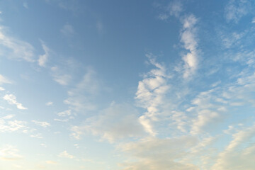 Beautiful clouds and blue sky. Soft sky with soft clouds background.