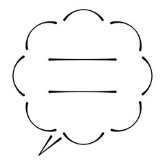 ペンで描いたような吹き出しフレーム