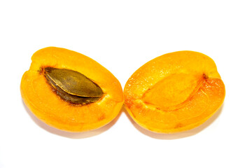 Isolated on white apricot background