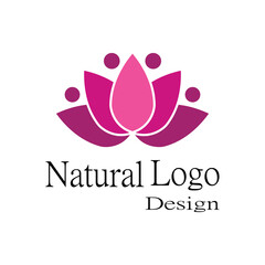 Beauty Vector lotus flowers design logo Template icon