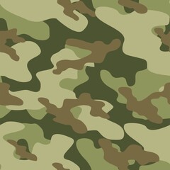 Naklejka premium green military camouflage. vector seamless print. army camouflage for clothing or printing