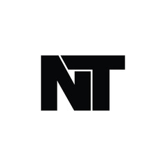 Obraz premium Letter NT simple logo design vector