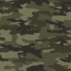 military camouflage vector seamless pattern