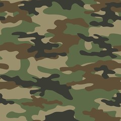 Fototapeta premium green military camouflage vector seamless pattern
