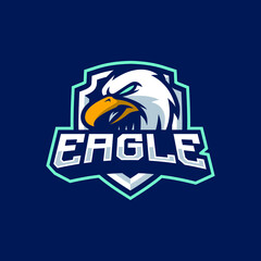 Eagle mascot logo design illustration