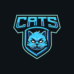 Cats mascot logo illustration