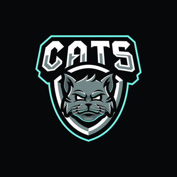 Cats mascot logo illustration