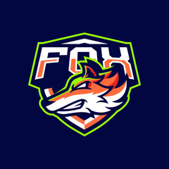 Fox mascot logo design illustration