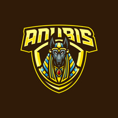 Anubis mascot logo design illustration