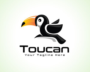 simple toucan bird logo icon symbol illustration inspiration