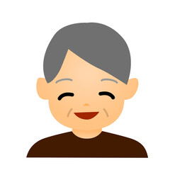 笑顔の年配の男性