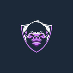 Gorilla Sports Mascot Logo Template