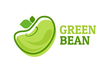 green bean seed logo concept design illustration