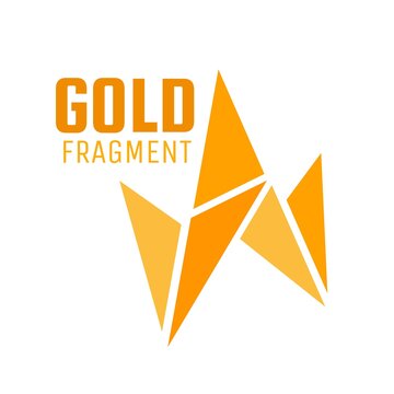 gold fragment yellow logo concept design illustration