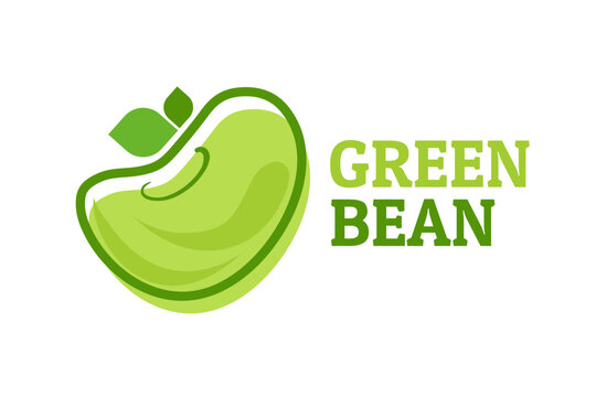 green bean seed logo concept design illustration