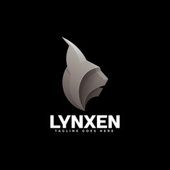 Vector Logo Illustration Lynx Gradient Colorful Style. © Artnivora