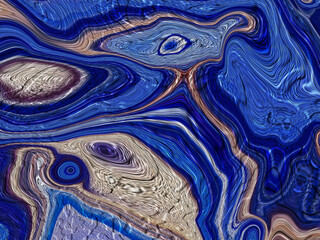 Blue marble texture background. Fluid art coloured modern  texture. Trendy acrylic paint, alcohol ink wallpaper design. 