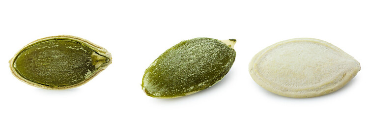 pumpkin seed dry isolated on white background