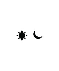 sun with moon icon,vector best flat icon.