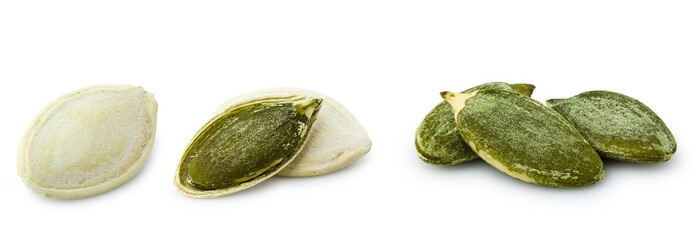 pumpkin seed dry isolated on white background