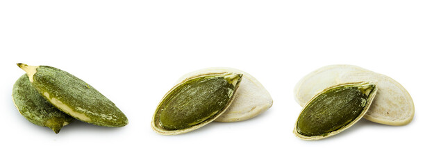 pumpkin seed dry isolated on white background