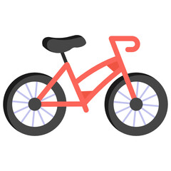 
Bicycle flat style icon, editable vector 

