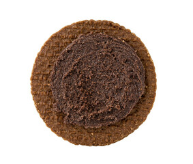 cracker sandwich isolated on white background