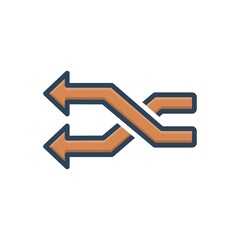 Color illustration icon for changed