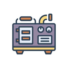 Color illustration icon for generators