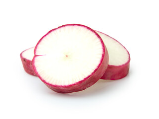 clipping path radish isolated on white background