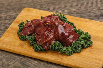 Raw chicken liver for cooking