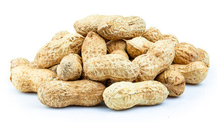 Peanuts isolated on white background
