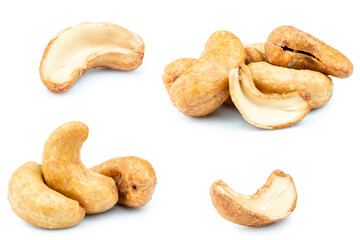 cashew nuts isolated on white background