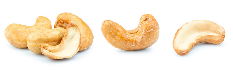 cashew nuts isolated on white background