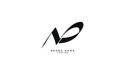 NP, PN, Abstract initial monogram letter alphabet logo design © Logomaker183