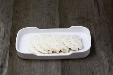 vegetable taro set shabu, hot pot on wood background