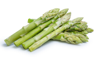 clipping path asparagus vegetable isolated on white background