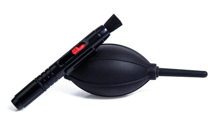 cleaning camera set tool isolated on white background