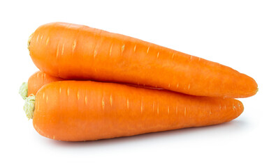 clipping path carrot isolated on white background
