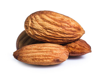 clipping path  almond isolated on white background